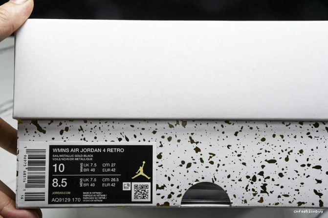 4 AQ9129-170 Gold Retro Jordan Metallic 0718
